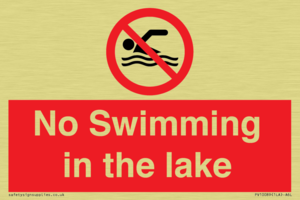 No Swimming in the lake